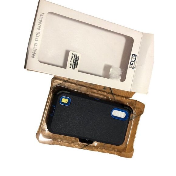 EDGE Galaxy A01 Black Pro Shield Holster Series Phone Case - Picture 1 of 3